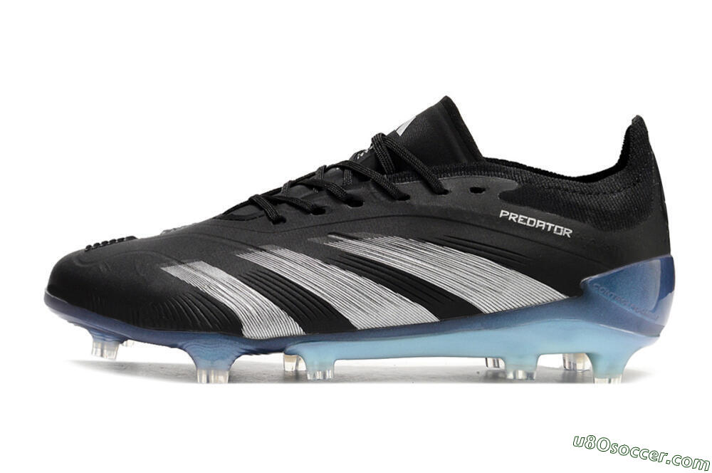 Adidas Predator Accuracy.1 FG Firm Ground Soccer Cleats - Black/Silver/Blue 2