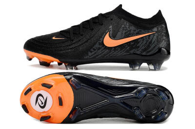 Nike Phantom Luna Elite FG Firm Ground Soccer Cleats - Black/Orange/Grey
