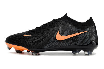 Nike Phantom Luna Elite FG Firm Ground Soccer Cleats - Black/Orange/Grey
