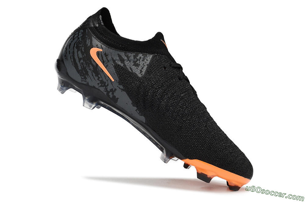 Nike Phantom Luna Elite FG Firm Ground Soccer Cleats - Black/Orange/Grey 4