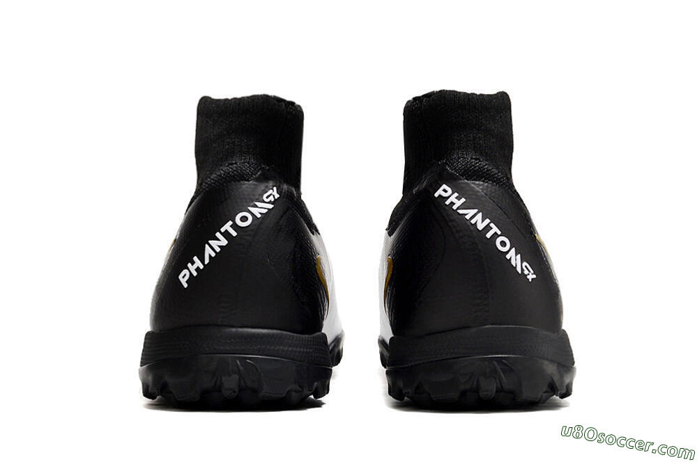 Nike Phantom Luna 2 Elite TF Artificial Turf Soccer Shoes - White/Black/Gold 5