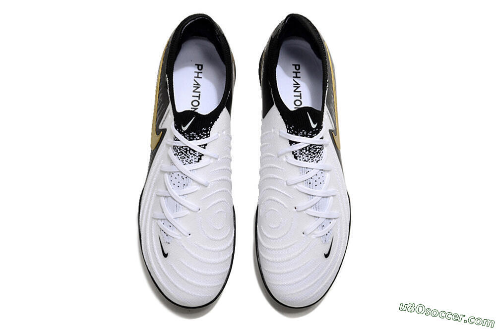 Nike Phantom Luna Elite TF Artificial Turf Soccer Shoes - White/Black/Gold 4