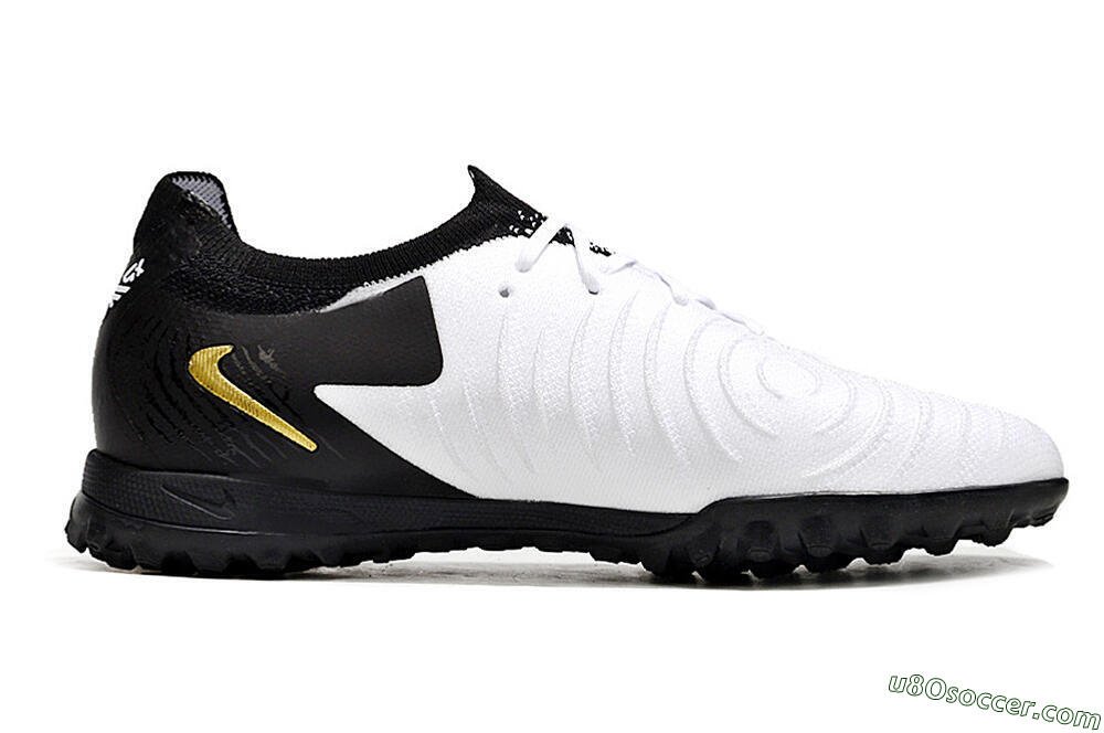 Nike Phantom Luna Elite TF Artificial Turf Soccer Shoes - White/Black/Gold 7