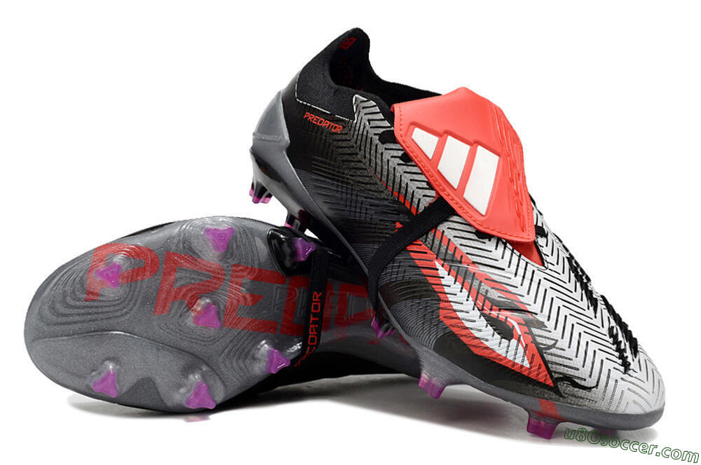 Adidas Predator Elite Foldover Tongue FG Firm Ground Soccer Cleats - Black/White/Red 3