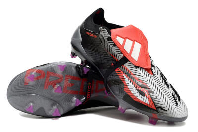 Adidas Predator Elite Foldover Tongue FG Firm Ground Soccer Cleats - Black/White/Red