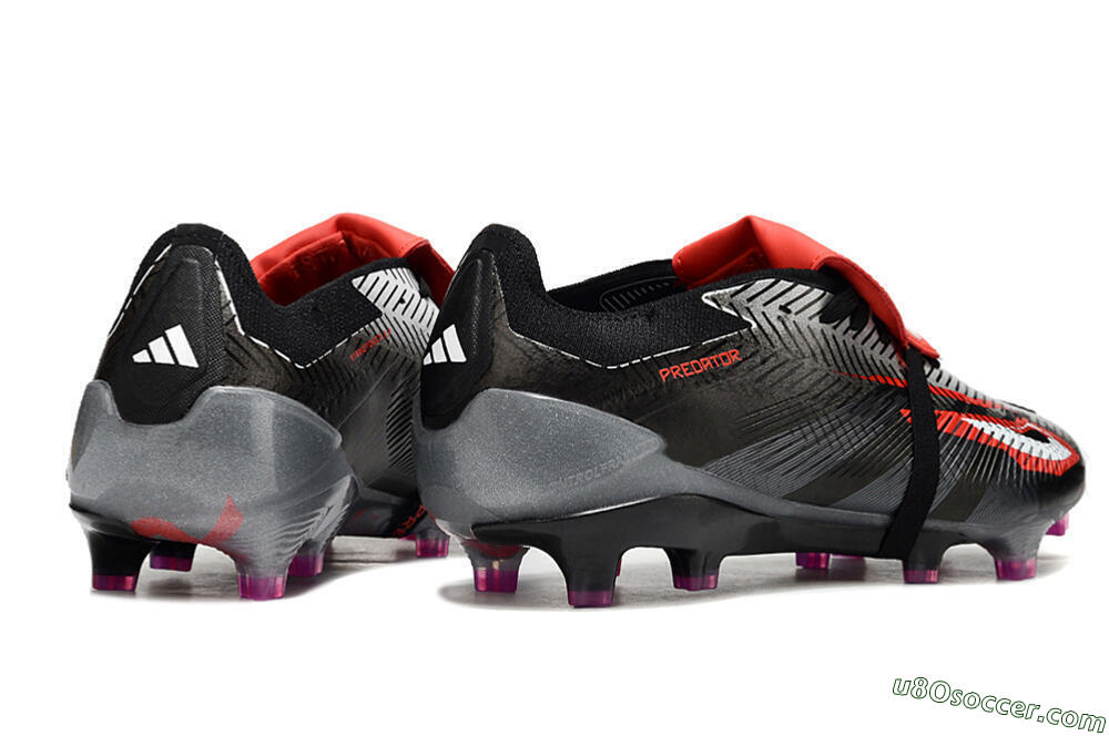 Adidas Predator Elite Foldover Tongue FG Firm Ground Soccer Cleats - Black/White/Red 6