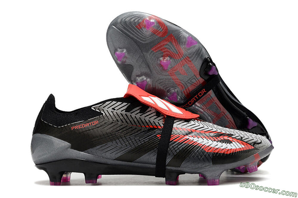 Adidas Predator Elite Foldover Tongue FG Firm Ground Soccer Cleats - Black/White/Red 1