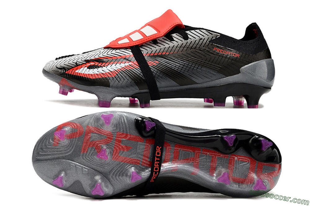 Adidas Predator Elite Foldover Tongue FG Firm Ground Soccer Cleats - Black/White/Red 0