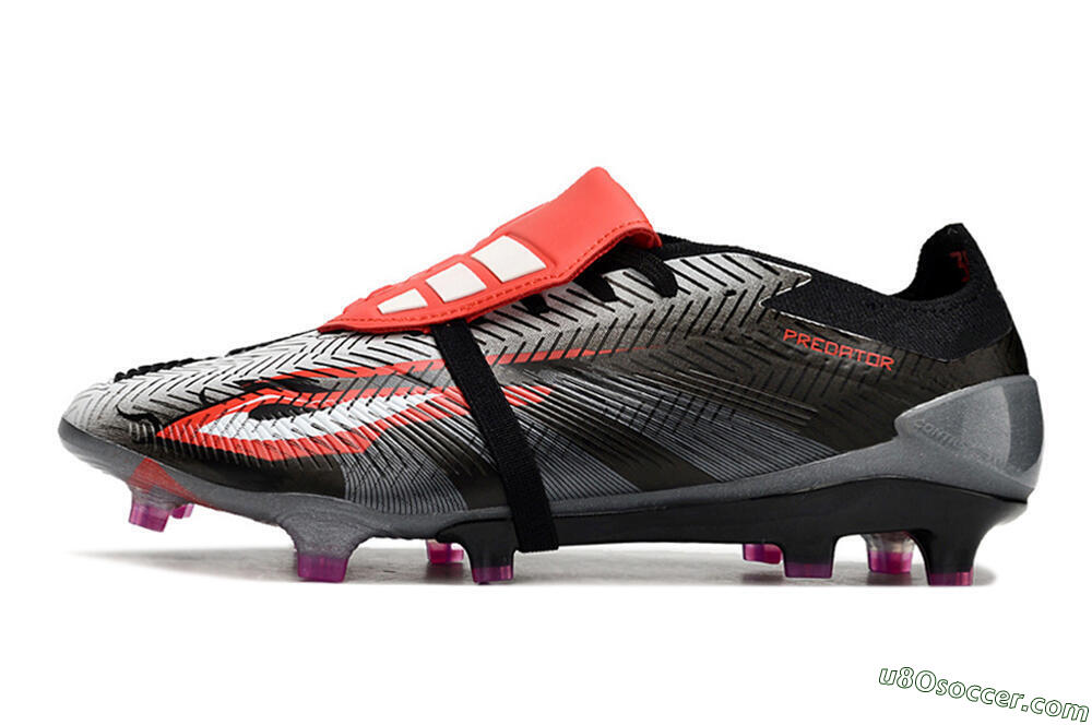 Adidas Predator Elite Foldover Tongue FG Firm Ground Soccer Cleats - Black/White/Red 2
