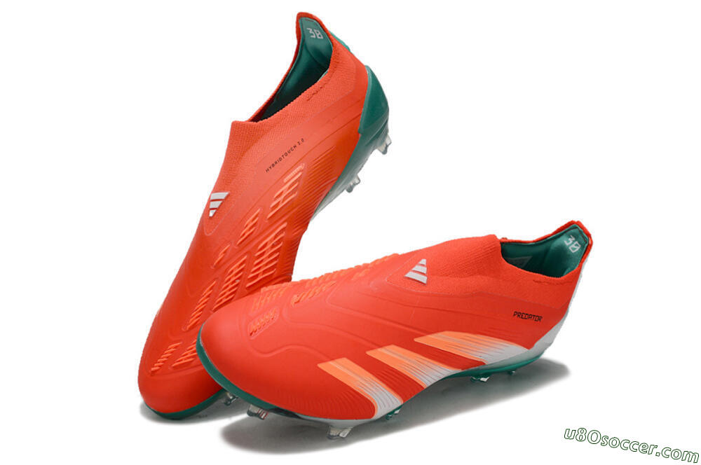 Adidas Predator Accuracy+ FG Firm Ground Soccer Cleats - Red/White/Green 3