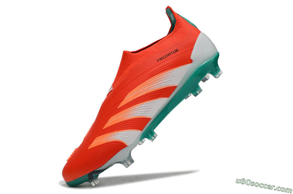 Adidas Predator Accuracy+ FG Firm Ground Soccer Cleats - Red/White/Green 5