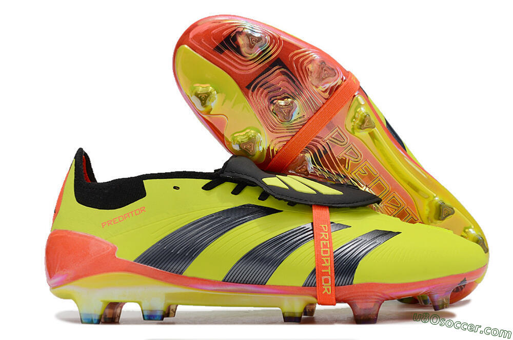 Adidas Predator Elite Foldover Tongue FG Firm Ground Soccer Cleats - Yellow/Black/Red 1