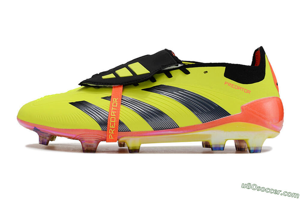 Adidas Predator Elite Foldover Tongue FG Firm Ground Soccer Cleats - Yellow/Black/Red 2