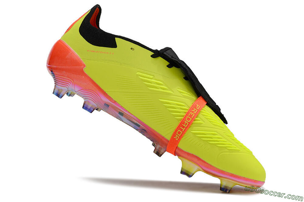 Adidas Predator Elite Foldover Tongue FG Firm Ground Soccer Cleats - Yellow/Black/Red 4