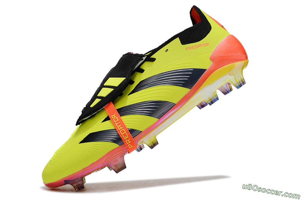 Adidas Predator Elite Foldover Tongue FG Firm Ground Soccer Cleats - Yellow/Black/Red 5