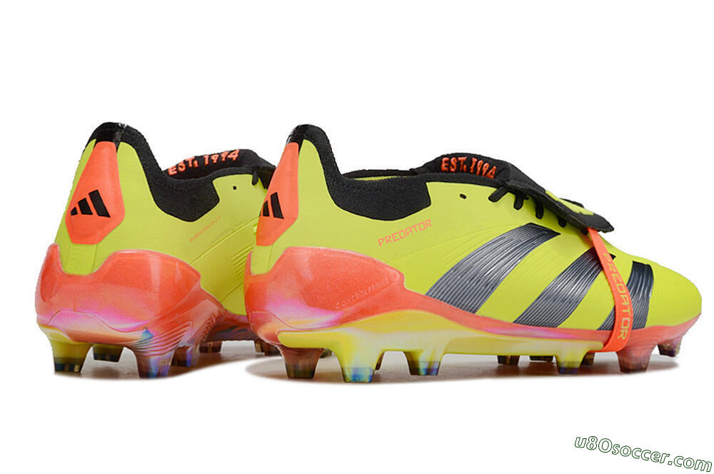 Adidas Predator Elite Foldover Tongue FG Firm Ground Soccer Cleats - Yellow/Black/Red 6