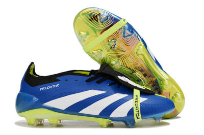 Adidas Predator Elite Foldover Tongue FG Firm Ground Soccer Cleats - Blue/White/Black