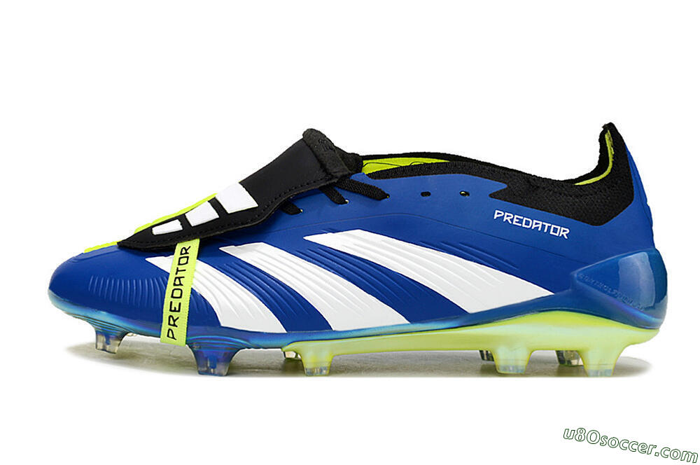 Adidas Predator Elite Foldover Tongue FG Firm Ground Soccer Cleats - Blue/White/Black 2