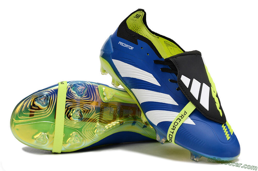 Adidas Predator Elite Foldover Tongue FG Firm Ground Soccer Cleats - Blue/White/Black 3