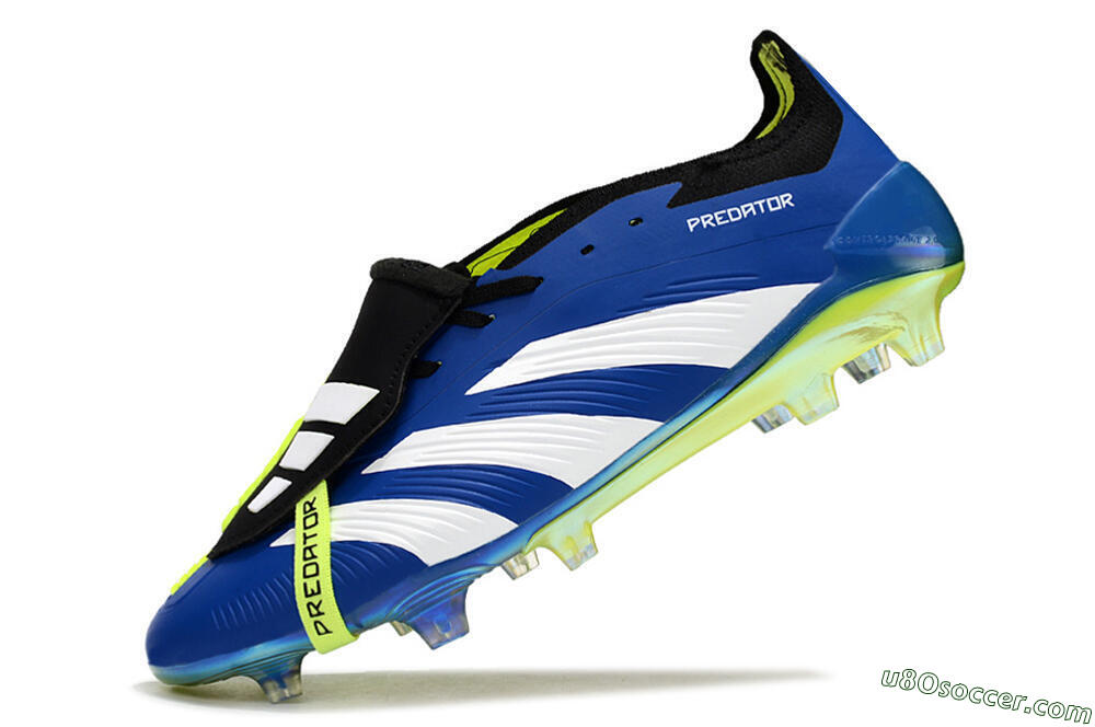 Adidas Predator Elite Foldover Tongue FG Firm Ground Soccer Cleats - Blue/White/Black 5