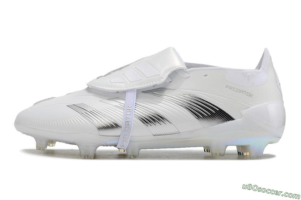 Adidas Predator Elite Foldover Tongue FG Firm Ground Soccer Cleats - Beige/White/Silver 2