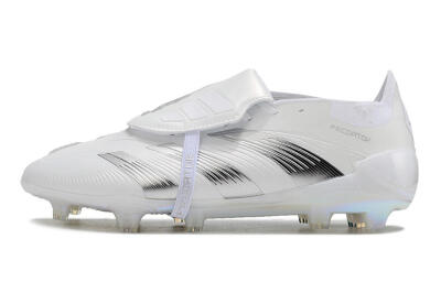 Adidas Predator Elite Foldover Tongue FG Firm Ground Soccer Cleats - Beige/White/Silver