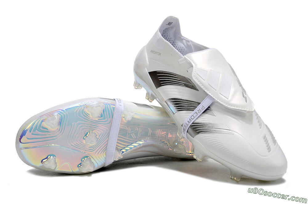 Adidas Predator Elite Foldover Tongue FG Firm Ground Soccer Cleats - Beige/White/Silver 3