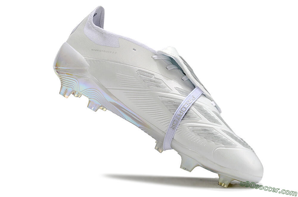 Adidas Predator Elite Foldover Tongue FG Firm Ground Soccer Cleats - Beige/White/Silver 4