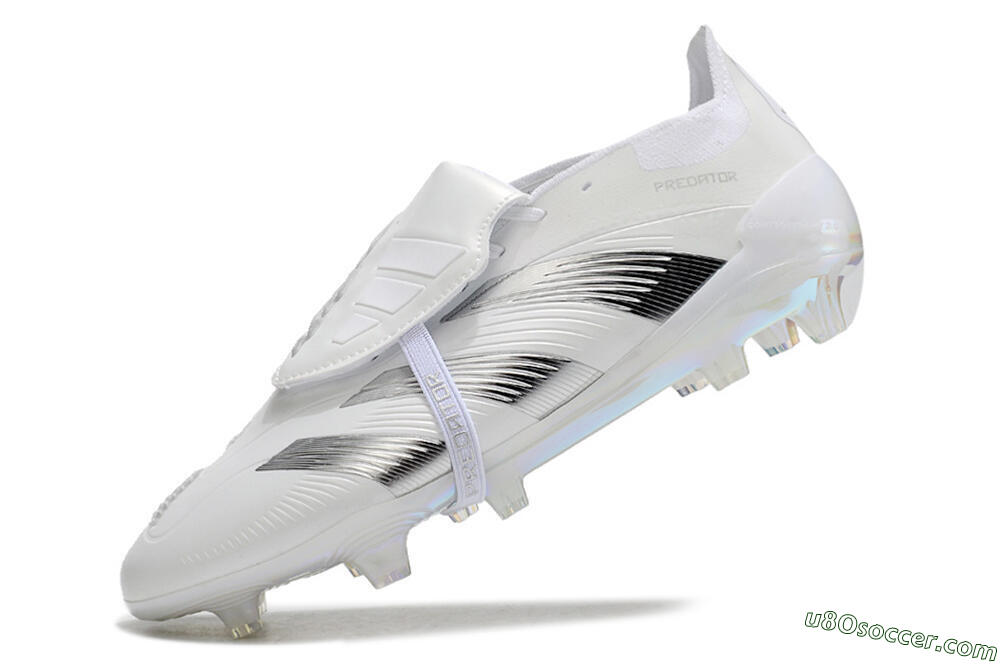 Adidas Predator Elite Foldover Tongue FG Firm Ground Soccer Cleats - Beige/White/Silver 5