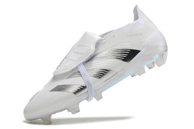 Adidas Predator Elite Foldover Tongue FG Firm Ground Soccer Cleats - Beige/White/Silver
