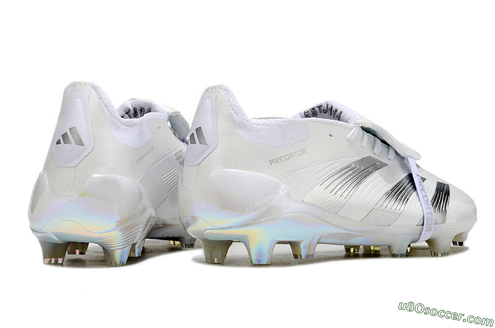 Adidas Predator Elite Foldover Tongue FG Firm Ground Soccer Cleats - Beige/White/Silver 6