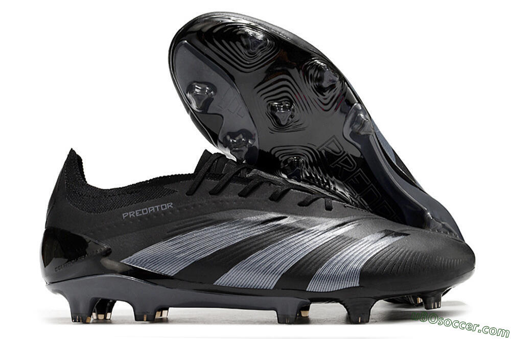Adidas Predator Elite FG Firm Ground Soccer Cleats - Black/Silver 1