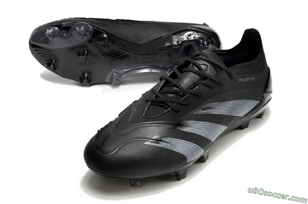 Adidas Predator Elite FG Firm Ground Soccer Cleats - Black/Silver 3