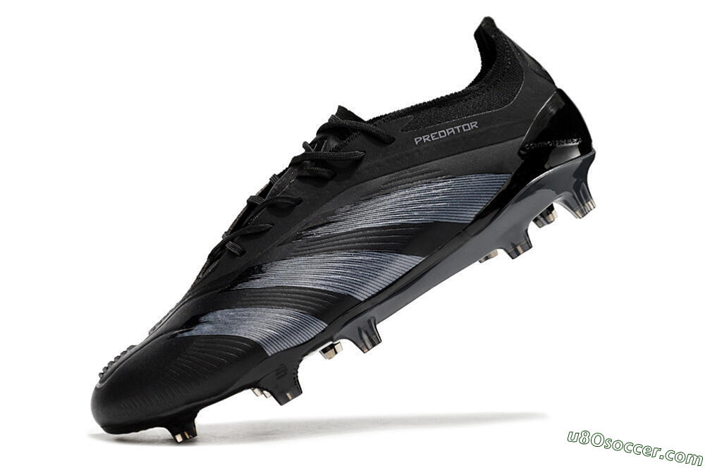 Adidas Predator Elite FG Firm Ground Soccer Cleats - Black/Silver 5