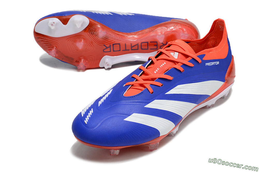 Adidas Predator Elite FG Firm Ground Soccer Cleats - Blue/White/Red 3