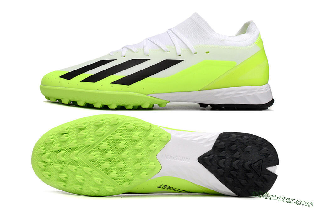 Adidas X Crazyfast.3 TF Artificial Turf Soccer Shoes - White/Black/Yellow 0