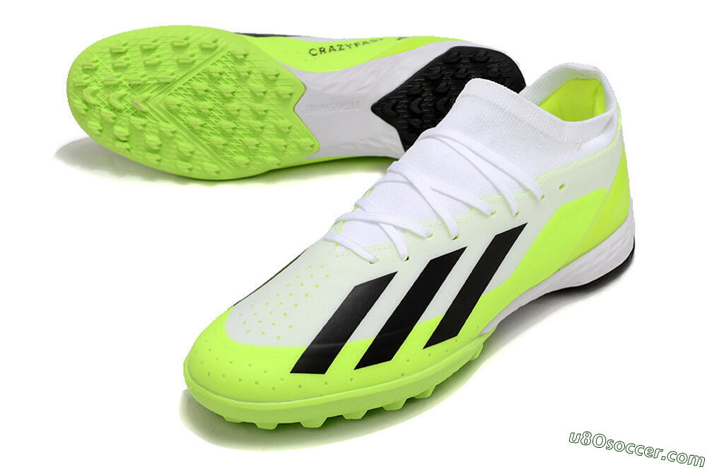 Adidas X Crazyfast.3 TF Artificial Turf Soccer Shoes - White/Black/Yellow 3