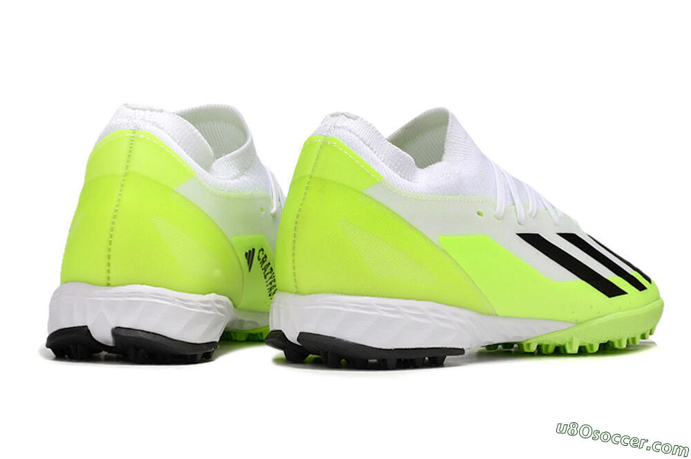 Adidas X Crazyfast.3 TF Artificial Turf Soccer Shoes - White/Black/Yellow 6