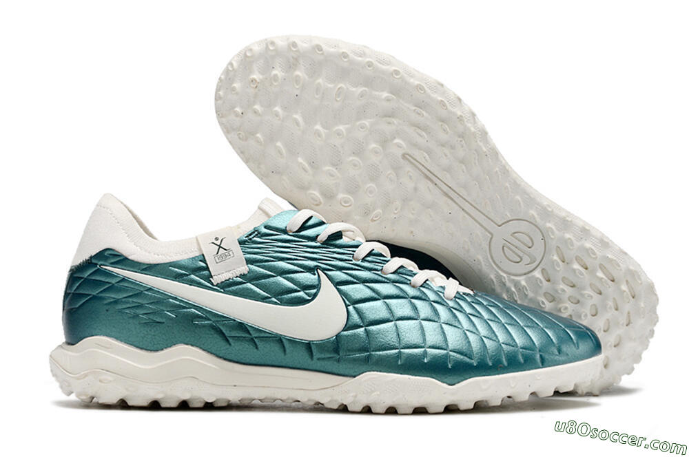 Nike Tiempo Legend 10 Pro TF Artificial Turf Soccer Shoes - Jade/White 1