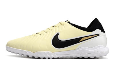 Nike Tiempo Legend 10 Pro TF Artificial Turf Soccer Shoes - Beige/Black/White