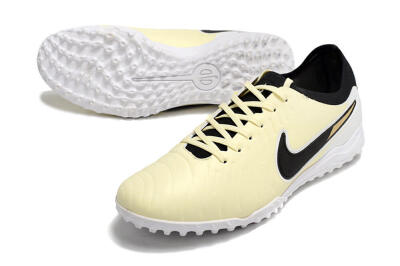 Nike Tiempo Legend 10 Pro TF Artificial Turf Soccer Shoes - Beige/Black/White
