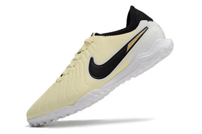 Nike Tiempo Legend 10 Pro TF Artificial Turf Soccer Shoes - Beige/Black/White