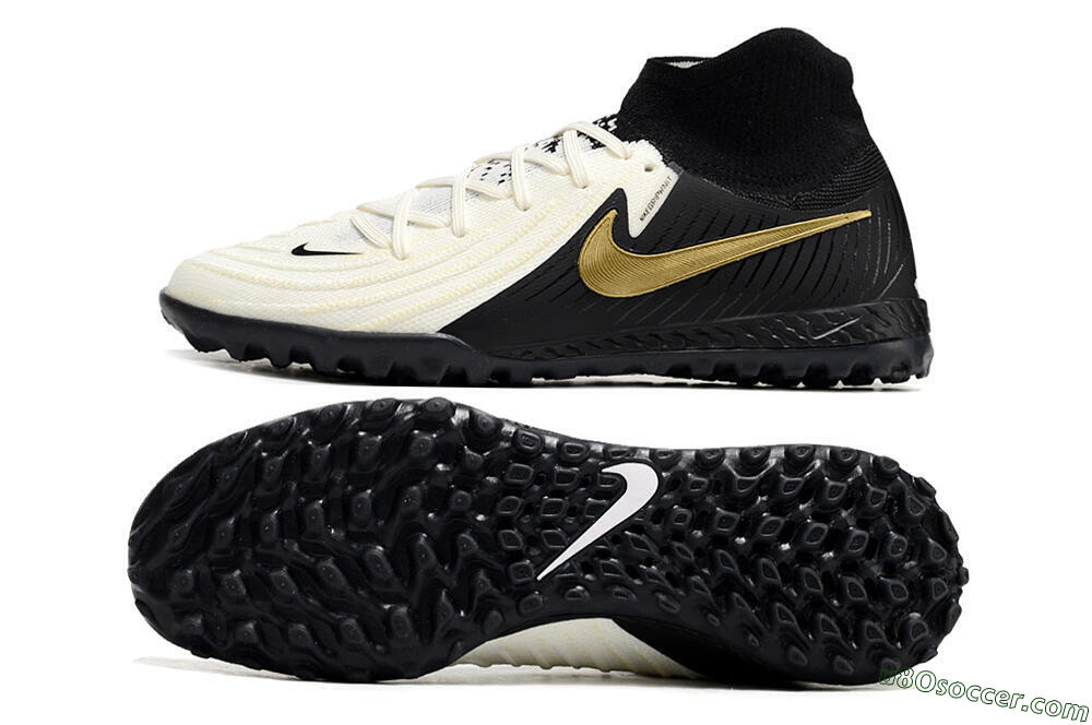 Nike Phantom Luna Elite NU TF Artificial Turf Soccer Shoes - White/Black/Gold 0