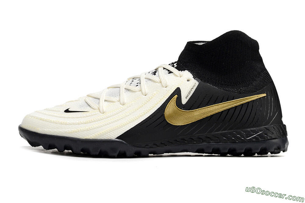 Nike Phantom Luna Elite NU TF Artificial Turf Soccer Shoes - White/Black/Gold 2