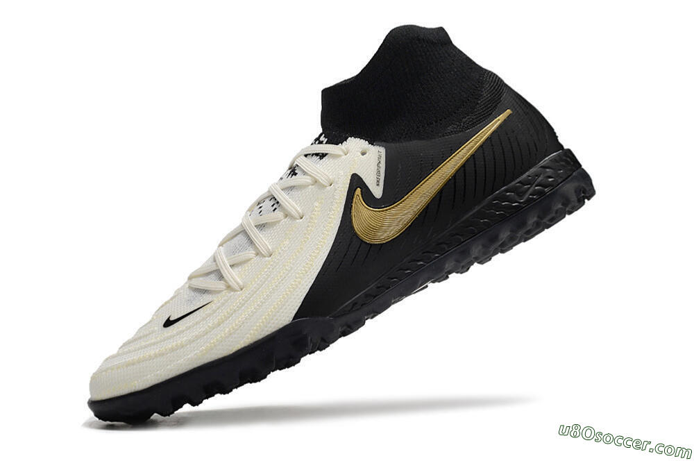Nike Phantom Luna Elite NU TF Artificial Turf Soccer Shoes - White/Black/Gold 5
