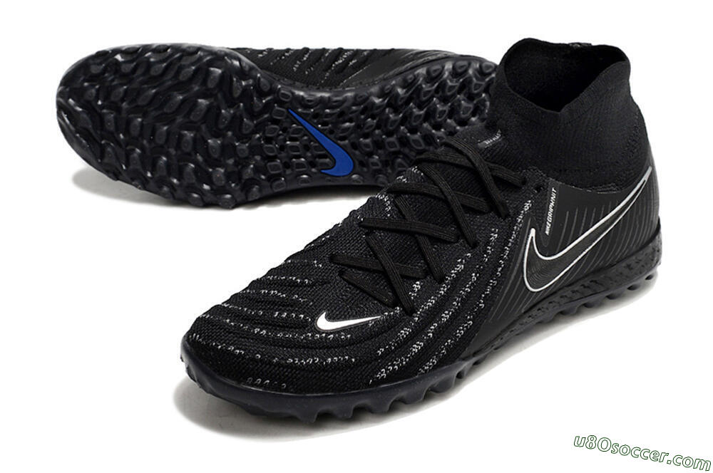 Nike Phantom Luna Elite NU TF Artificial Turf Soccer Shoes - Black/White/Blue 3