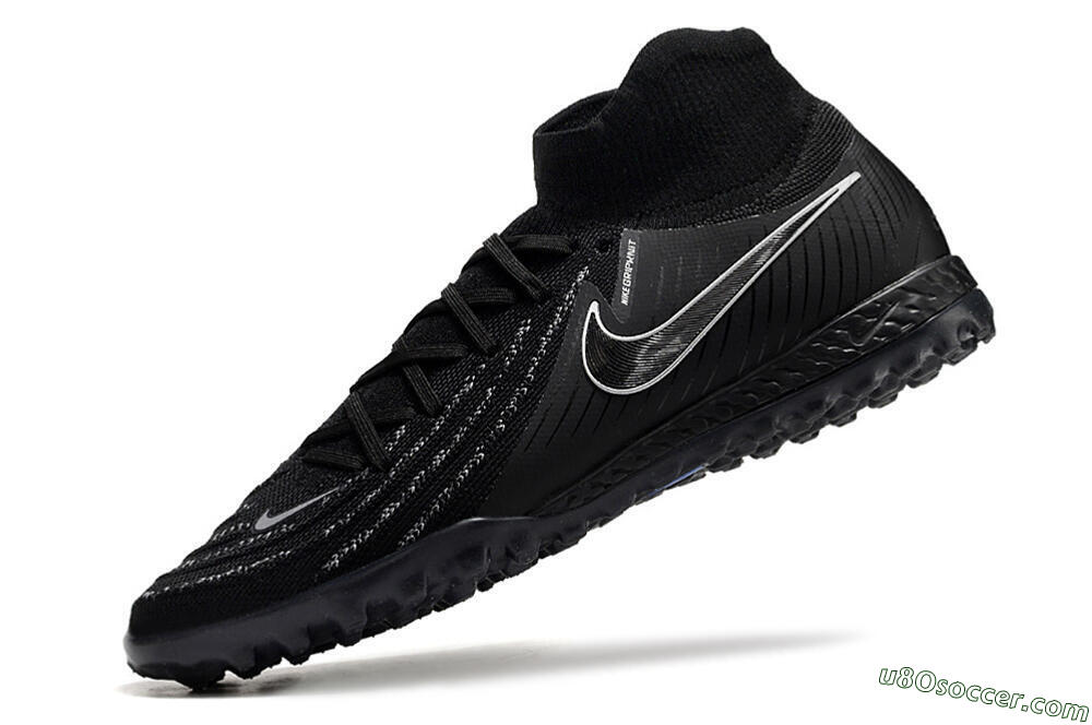Nike Phantom Luna Elite NU TF Artificial Turf Soccer Shoes - Black/White/Blue 5