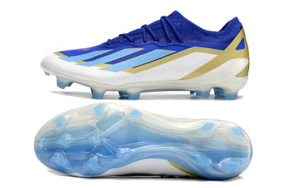 Adidas X Crazyfast.1 Messi FG Firm Ground Soccer Cleats - Blue/Jade/Gold/White