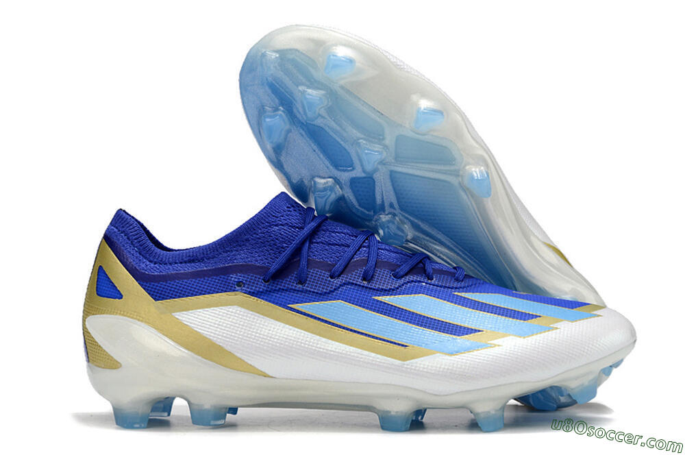 Adidas X Crazyfast.1 Messi FG Firm Ground Soccer Cleats - Blue/Jade/Gold/White 1