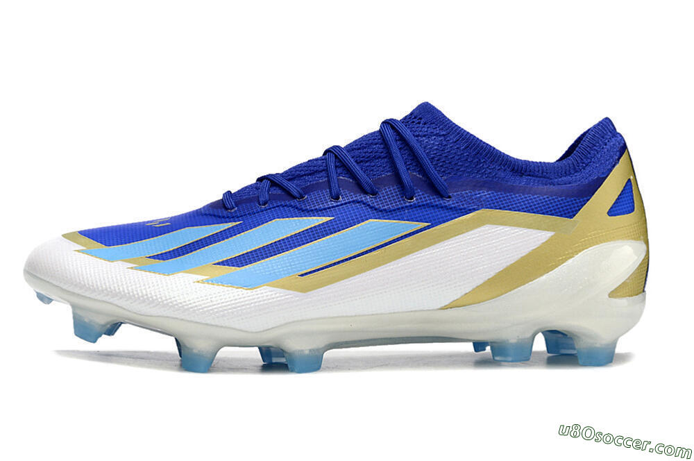 Adidas X Crazyfast.1 Messi FG Firm Ground Soccer Cleats - Blue/Jade/Gold/White 2